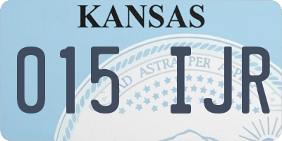 KS license plate 015IJR