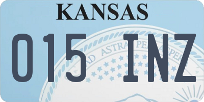 KS license plate 015INZ