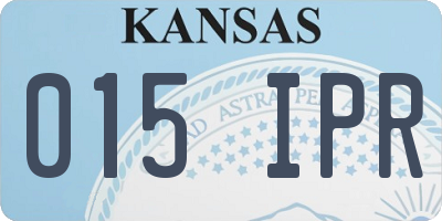 KS license plate 015IPR
