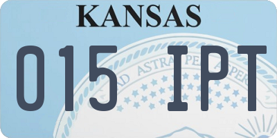 KS license plate 015IPT