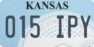 KS license plate 015IPY