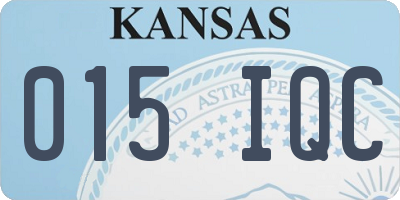 KS license plate 015IQC