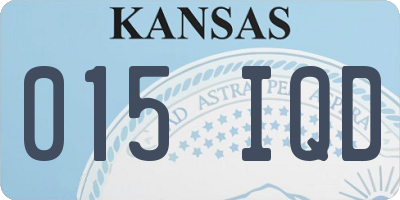KS license plate 015IQD