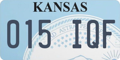 KS license plate 015IQF