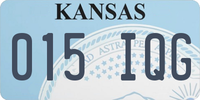 KS license plate 015IQG