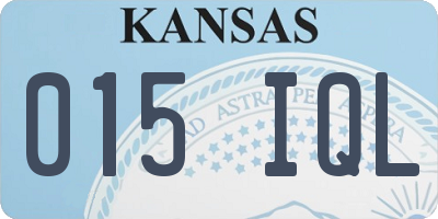 KS license plate 015IQL