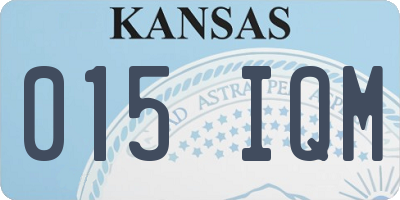 KS license plate 015IQM