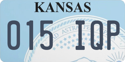 KS license plate 015IQP