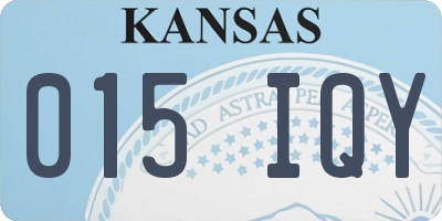 KS license plate 015IQY