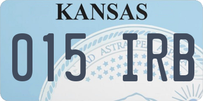 KS license plate 015IRB