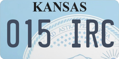 KS license plate 015IRC
