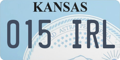KS license plate 015IRL
