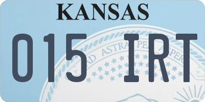KS license plate 015IRT