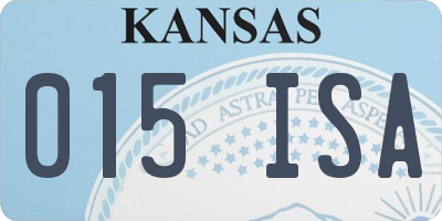 KS license plate 015ISA