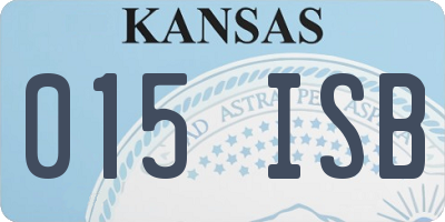KS license plate 015ISB