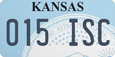 KS license plate 015ISC