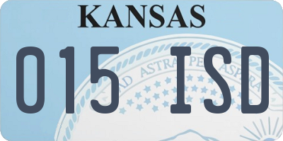 KS license plate 015ISD