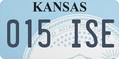KS license plate 015ISE
