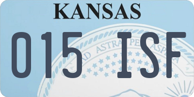 KS license plate 015ISF