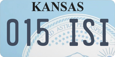KS license plate 015ISI