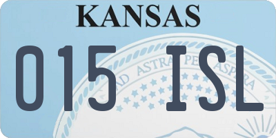 KS license plate 015ISL