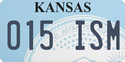 KS license plate 015ISM