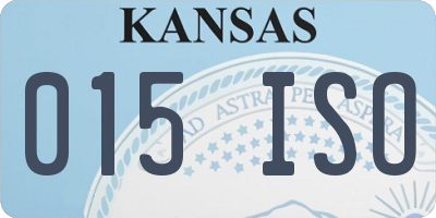 KS license plate 015ISO