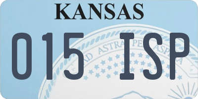 KS license plate 015ISP