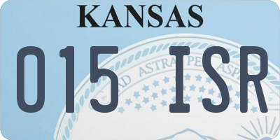 KS license plate 015ISR