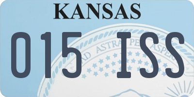 KS license plate 015ISS