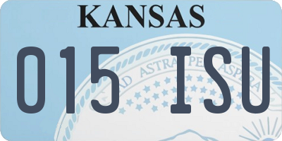 KS license plate 015ISU