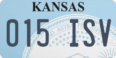 KS license plate 015ISV