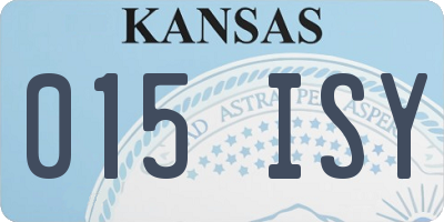 KS license plate 015ISY