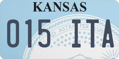 KS license plate 015ITA