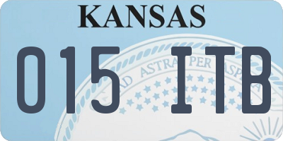 KS license plate 015ITB