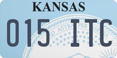 KS license plate 015ITC
