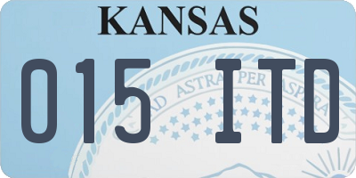 KS license plate 015ITD