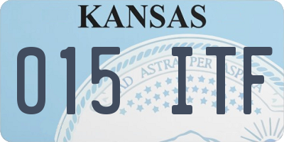 KS license plate 015ITF