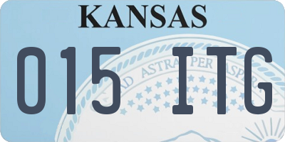 KS license plate 015ITG