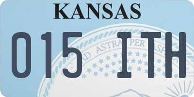 KS license plate 015ITH