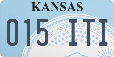 KS license plate 015ITI