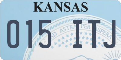 KS license plate 015ITJ