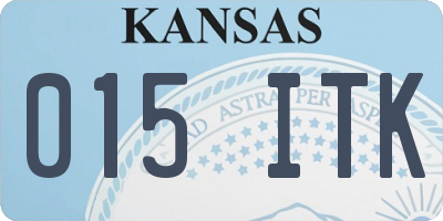 KS license plate 015ITK