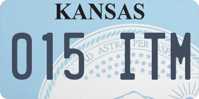 KS license plate 015ITM
