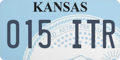 KS license plate 015ITR