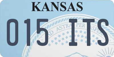KS license plate 015ITS