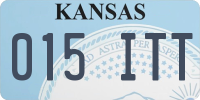KS license plate 015ITT