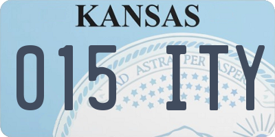 KS license plate 015ITY