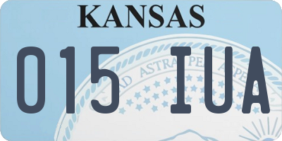 KS license plate 015IUA