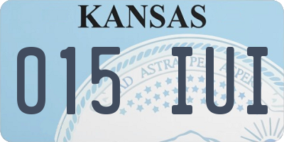 KS license plate 015IUI